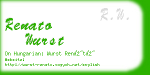 renato wurst business card